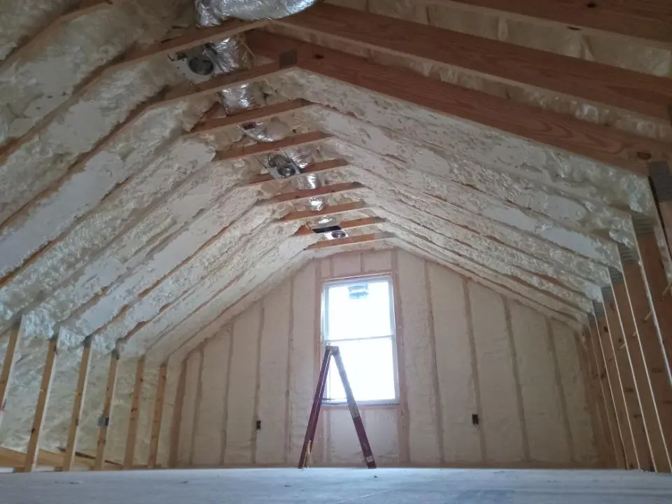 Spray foam roofing application for Crawl Space Insulation project in Conroe